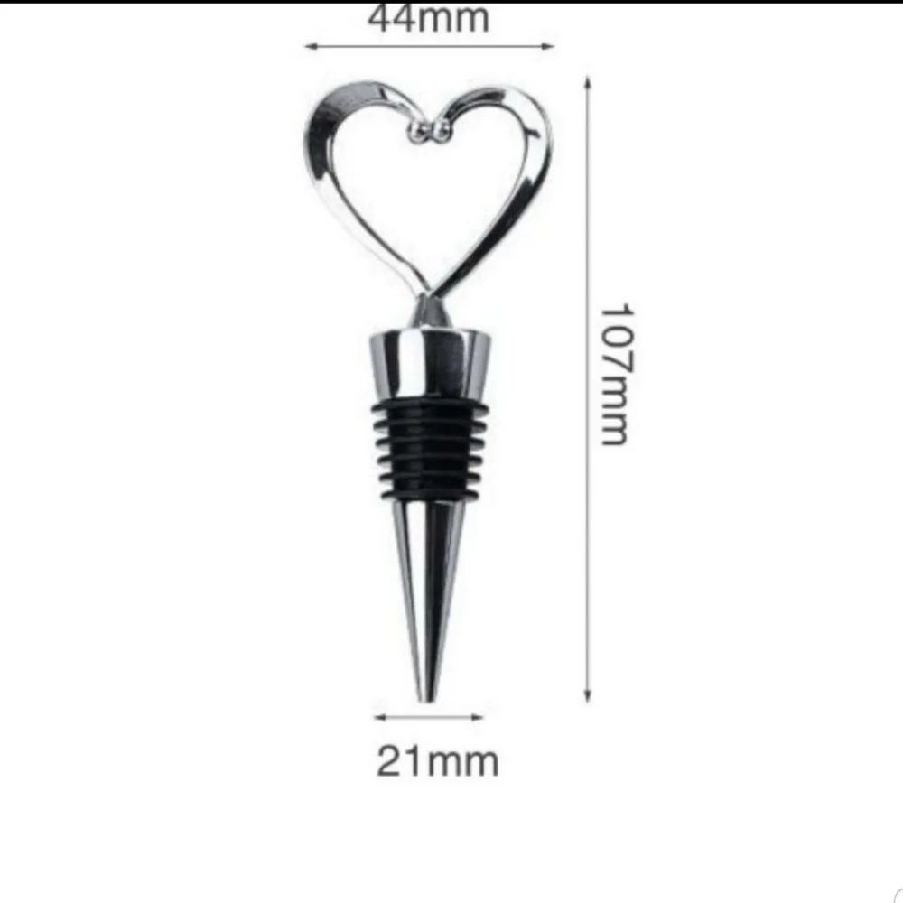 1 Silver Heart Wine Stopper